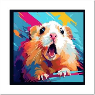 Scared Hamster Meme, wpap, funny tshirt Posters and Art